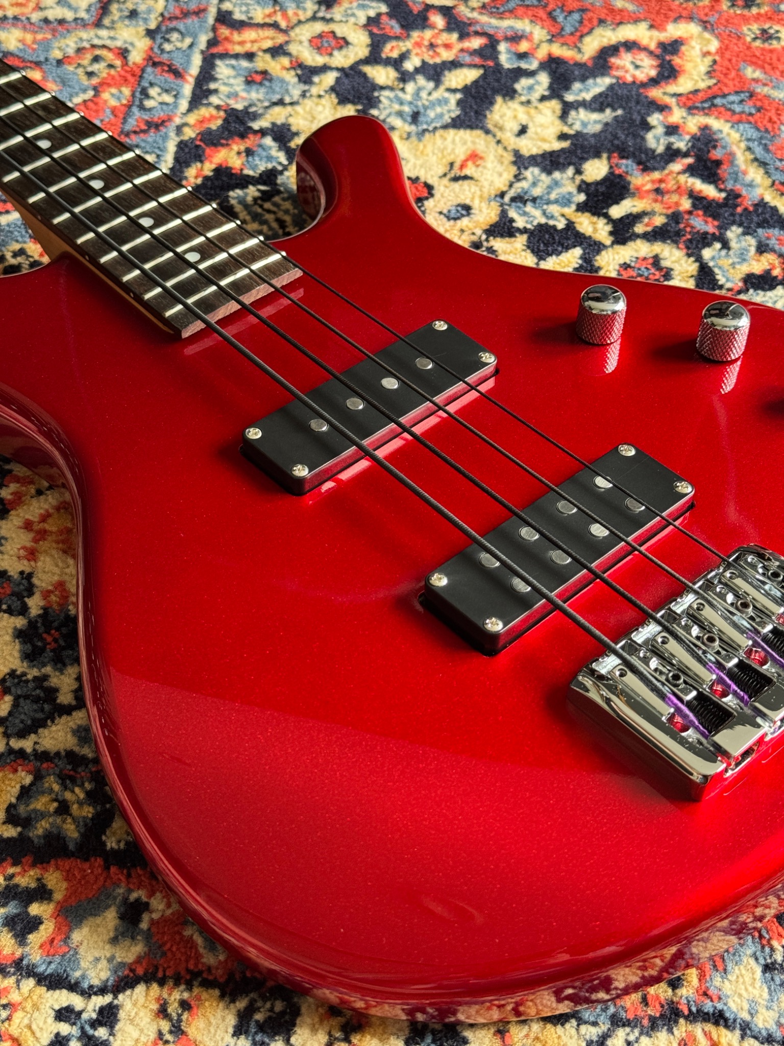 Front body with pickups, bridge and controls